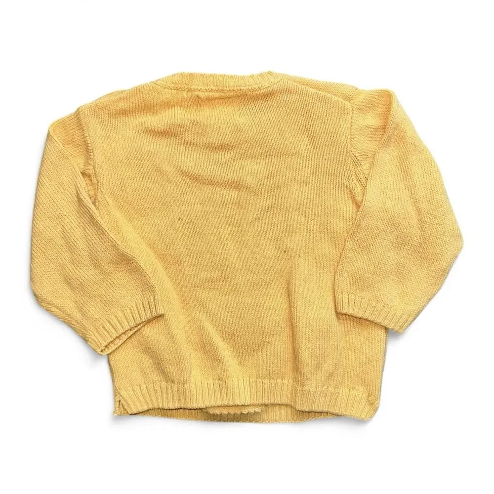 Zara Yellow Sweater Cozy Knit Design Size 9-12 Months